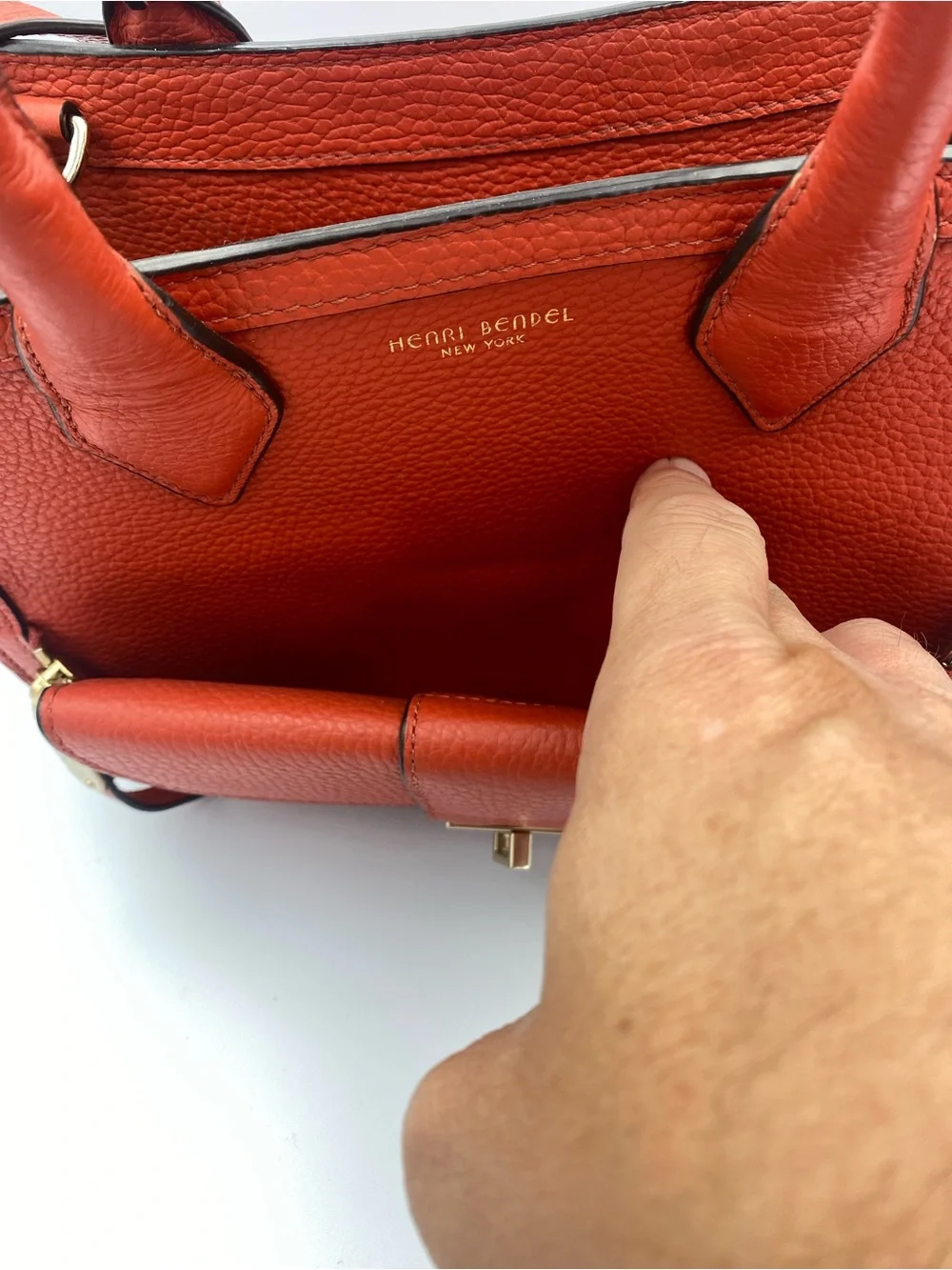 henri bendel structured leather